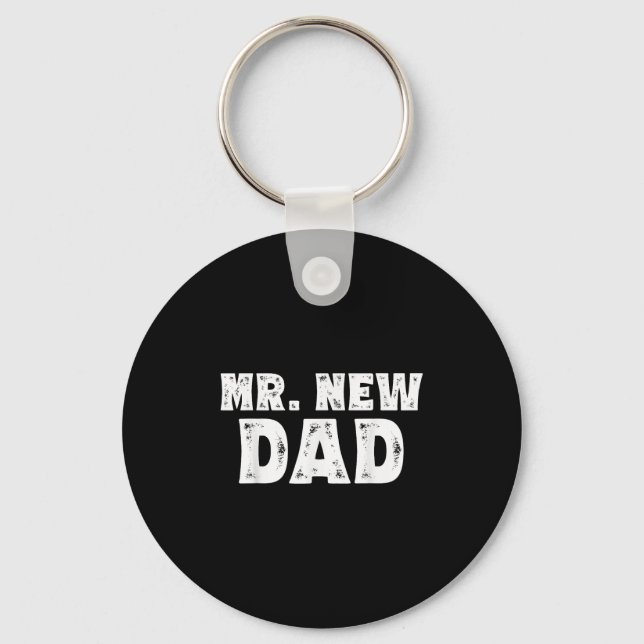 Chaveiro Mr. New Dad Funny New Father Quote Gift Dads  (Frente)