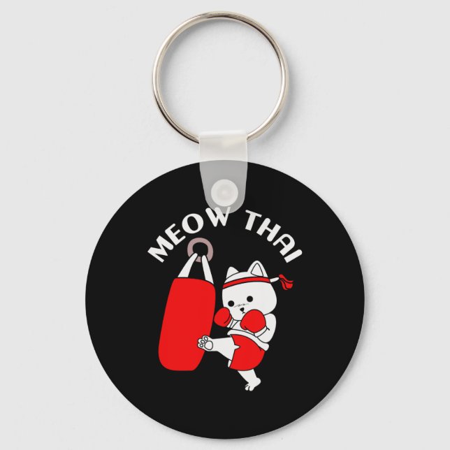 Chaveiro Muay Thai Cat Meow Tailandês (Frente)
