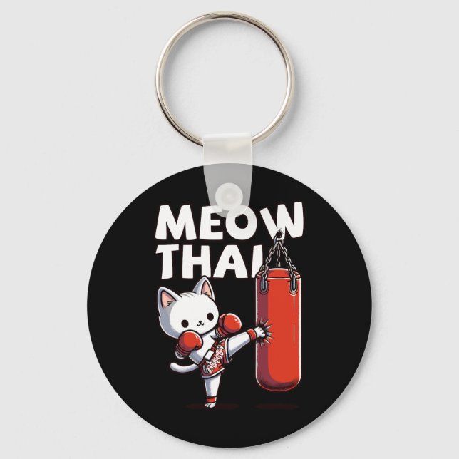 Chaveiro Muay Thai Cat Meow Tailandês (Frente)