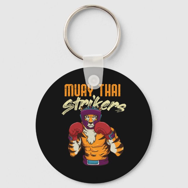 Chaveiro Muay Thai Tiger Tailandês Boxing Tailândia Kickbox (Frente)