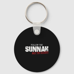 Chaveiro Muçulmano dizendo citação islâmica segue Sunnah nã