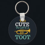 Chaveiro Muito Bonito Para Dar Um Toque Engraçado De Jogado<br><div class="desc">Design de trompete engraçado para aqueles tocando instrumentos musicais de latão em banda de música, orquestra ou performance musical. Legal vintage retro mercadoria de amante musical Jazz para músico e membro da banda marcial. Perfeito para professor de música, fã de orquestra e aqueles que adoram tocar trompete. presente de Natal...</div>