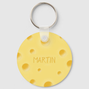 Chaveiro Muito Cheesy! Queijo suíço personalizado