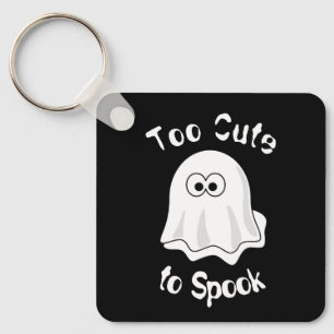 Chaveiro "Muito Fofo para Assustar!" Fantasma de Halloween