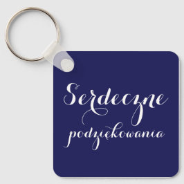 Chaveiro Muito obrigado em polonês Dziękujępo posku Polônia