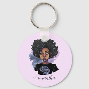 Chaveiro Mulher Afro-Americana Personalizada