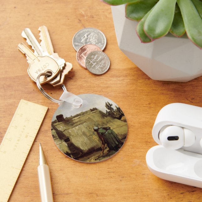 Chaveiro Mulher camponesa escavando algodão por Vincent van (Mesa)