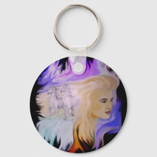 Chaveiro Mulher com cavalo