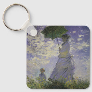 Chaveiro Mulher com Parasol por Claude Monet, Vintage Art