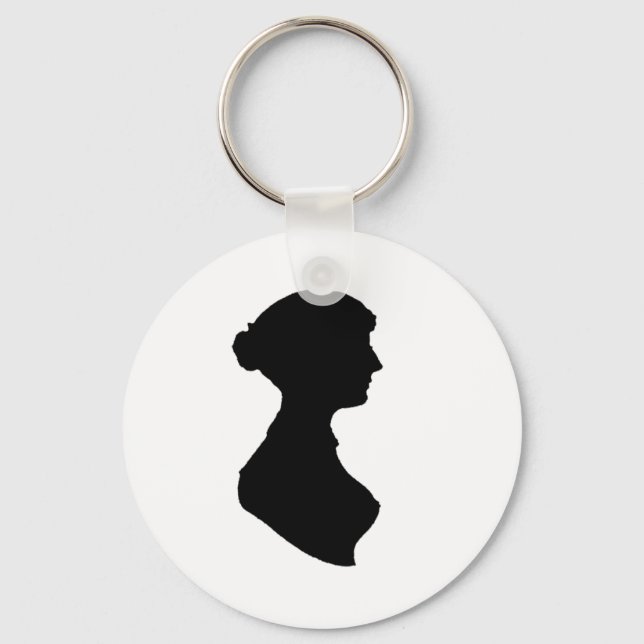 Chaveiro Mulher da Regência Vitoriana Silhouette Arte Indep (Frente)
