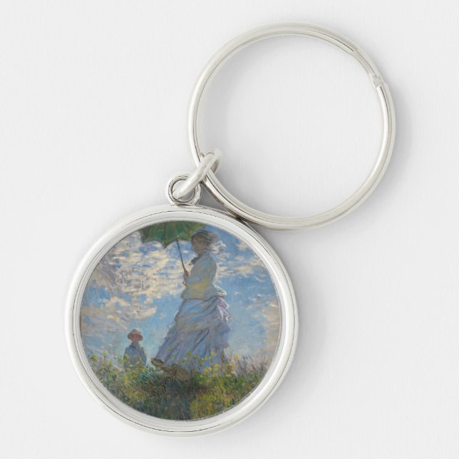 Chaveiro Mulher de Claude Monet com um parasol 1875 (Frente)
