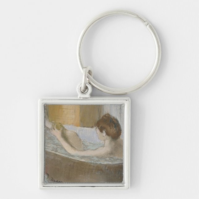 Chaveiro Mulher de Edgar Degas | em seu banho, limpando seu (Frente)