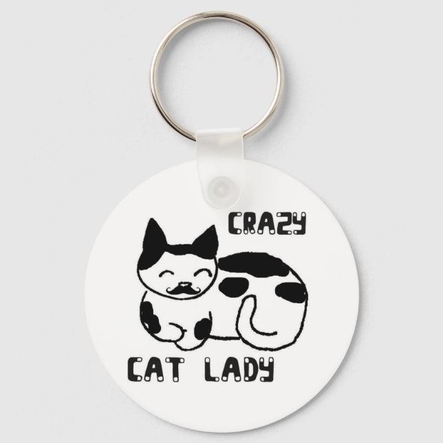 Chaveiro Mulher de gato louca (Frente)