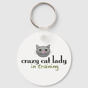 Chaveiro Mulher de gatos louca em treinamento