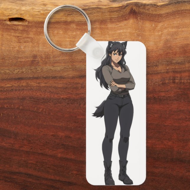 Chaveiro Mulher de lobisomem anime (Frente)