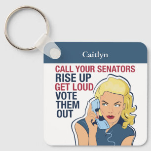 Chaveiro Mulher Democrata Ativista Político Feminista Perso