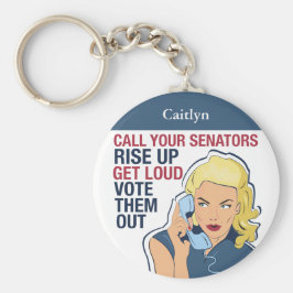 Chaveiro Mulher Democrata Ativista Político Feminista Perso