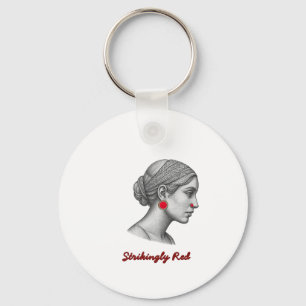 Chaveiro Mulher Elegante Retrato Minimalista