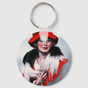 Chaveiro Mulher em Red Hat