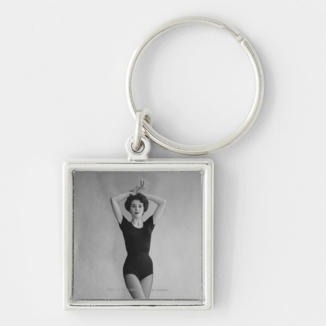 Chaveiro Mulher em um retrato do leotard do balé (Frente)