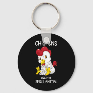 Chaveiro Mulher Espírito Galinha Agricultor de Frango Coop