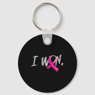 Chaveiro Mulher Eu Ganho Cancer Mama Consciência Friso Rosa