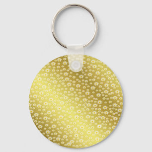 Chaveiro mulher, floral + padrão, verão + flores, amarelo