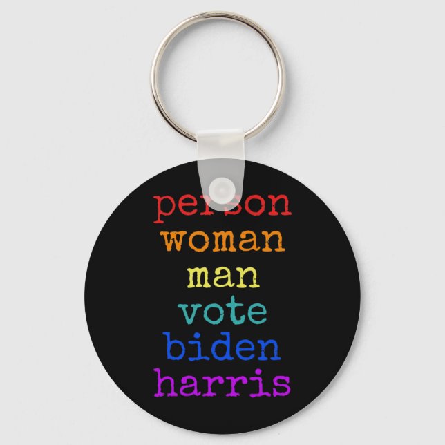 Chaveiro Mulher Idiota Vota Biden Harris Distres (Frente)