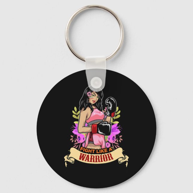 Chaveiro Mulher Latina Empoderada Boxe Kickboxing Garota Fi (Frente)