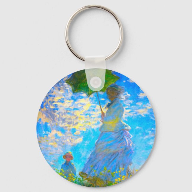 Chaveiro Mulher Monet com Parasol (Frente)