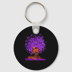 Chaveiro Mulher Negra Africana Sobredosagem de Fita Roxa Aw
