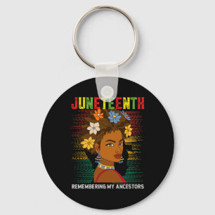 Chaveiro Mulher Negra do Juneteenth Lembrando Meus Ancestra