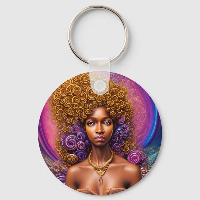 Chaveiro Mulher Negra Melanin Rainha Brown Skin Mulheres Si (Frente)