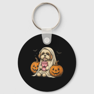 Chaveiro Mulheres Cute Halloween Cachorro Fantasma Com Abób
