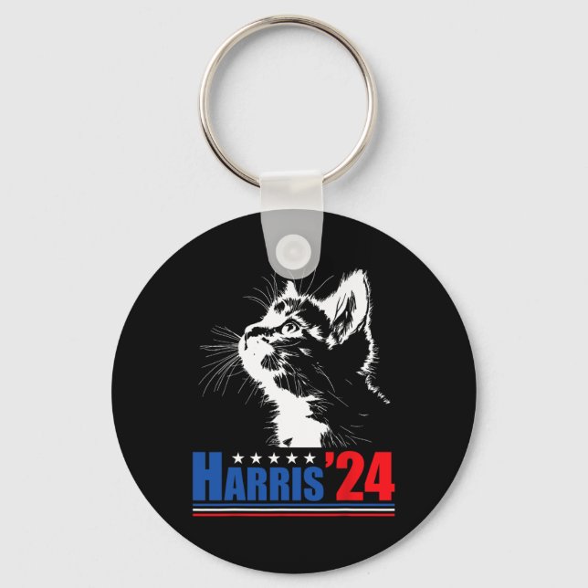 Chaveiro Mulheres De Gato Sem Fios Para Kamala Harris 24 Us (Frente)