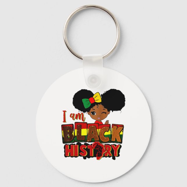 Chaveiro Mulheres Eu Sou Mês da História Negra Mulher Menin (Frente)