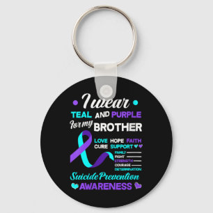 Chaveiro Mulheres Eu Visto Teal &amp; Purple Para Meu Irmão