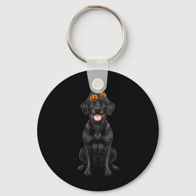 Chaveiro Mulheres Labrador Preto Assustador Cachorro Funny  (Frente)