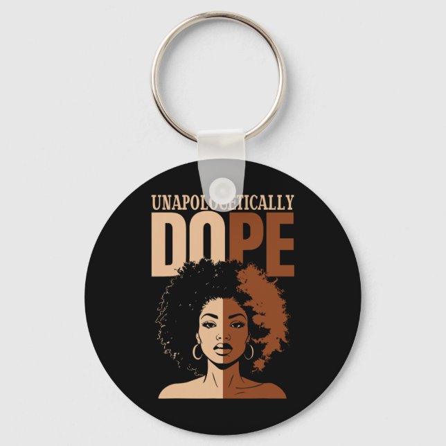 Chaveiro Mulheres Negras Drogam Sem Desculpas o Juneteenth  (Frente)