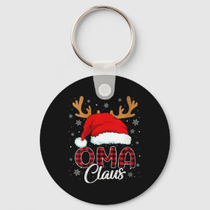 Chaveiro Mulheres Oma Claus Santa Hat Reindeer Red Xadrez M