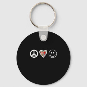 Chaveiro Mulheres Paz Amor Sorriso Com Todo o Seu Coração -