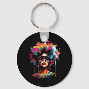 Chaveiro Mulheres Rainha Negra Derrubando Afro Melanin June