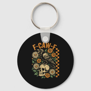Chaveiro Mulheres Retro Coroa Preta F-caw-f Pássaro Preto F