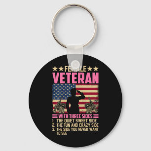 Chaveiro Mulheres Veterano Soldado Orgulhoso Mulher Veteran