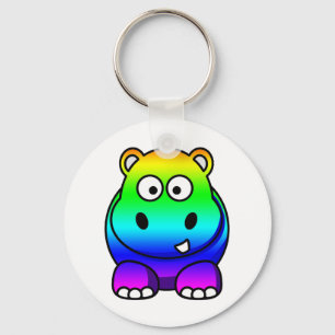 Chaveiro Multi-Colorido, Rainbow Hippo