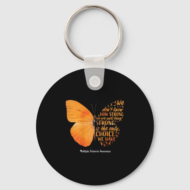 Chaveiro Multiple Sclerosis Awareness Women Mom Cute Butter (Frente)