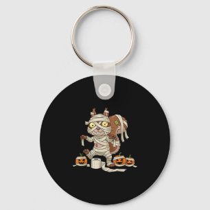 Chaveiro Múmia de Esquilo Engraçada Abóbora Halloween Crian