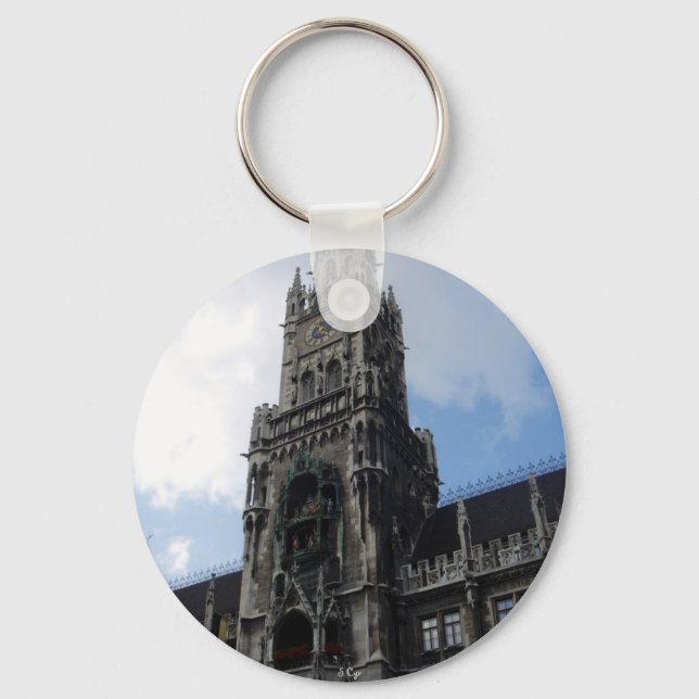 Chaveiro Munique Clock Tower Marienplatz (Frente)