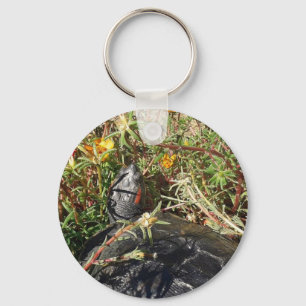 Chaveiro Murtle, a Tartaruga nas Flores