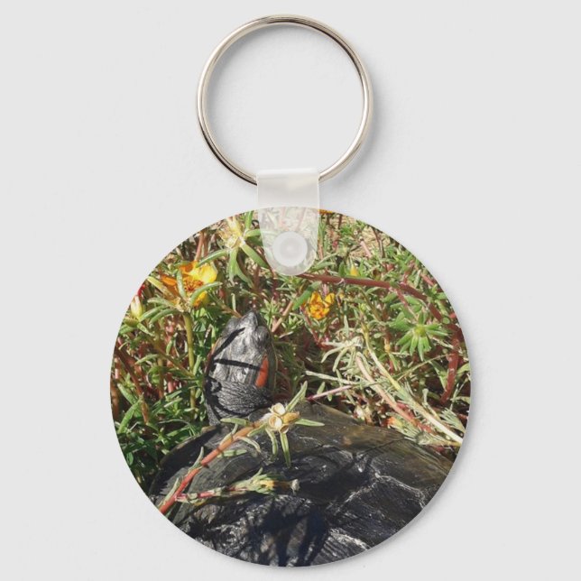 Chaveiro Murtle, a Tartaruga nas Flores (Frente)